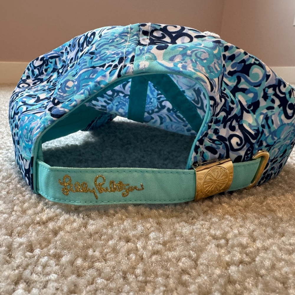 Lilly Pulitzer Blue Multi Patterned Baseball Cap - image 2